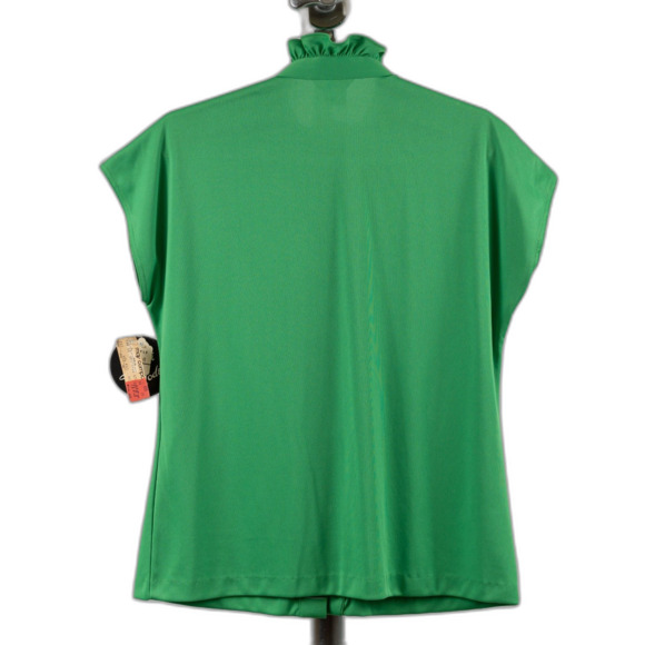 Vintage 70s Mardi Modes green buttons down shirt size 12/M - Picture 2 of 7